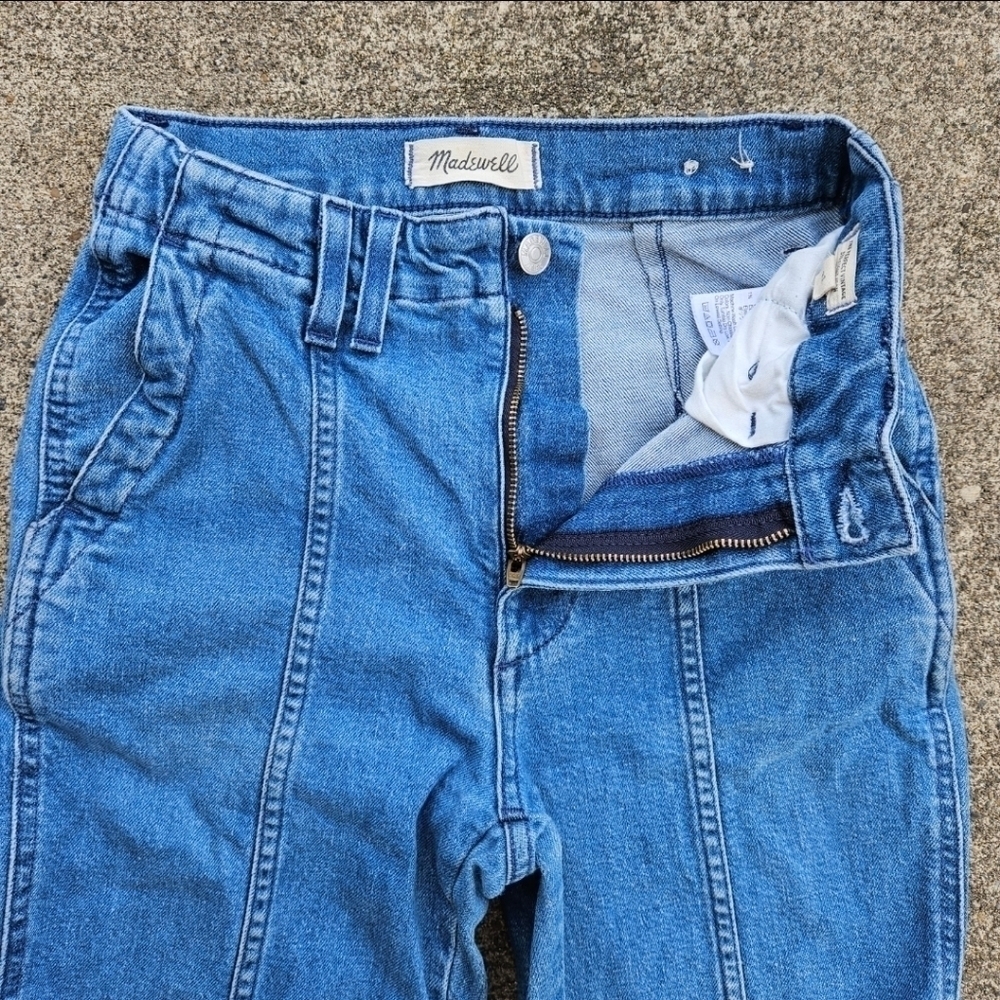 MADEWELL Straight Jean Medium Blue Indigo Wash: Seamed Edition Women's Size 23 - Picture 9 of 16
